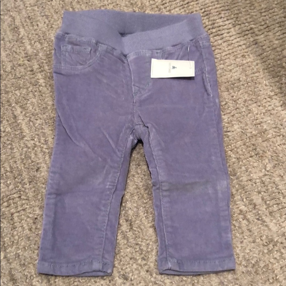 NWT GAP lilac corduroys, 6-12 mos.
